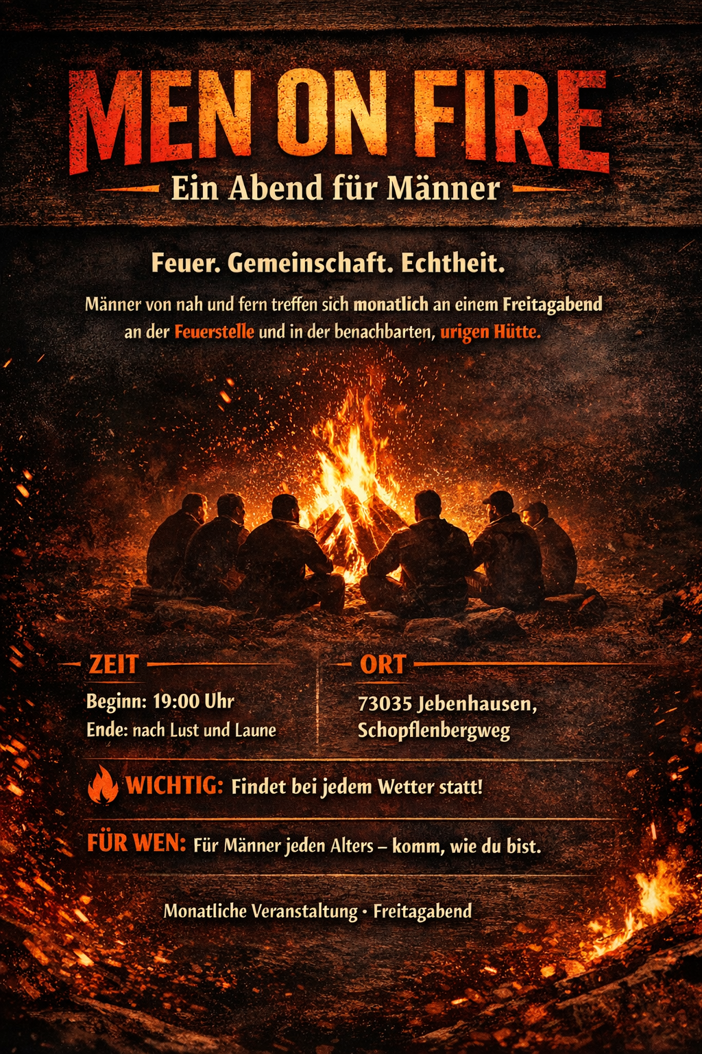 men on fire Hochformat